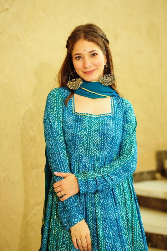 blueHeavy GeorgetteKurtas