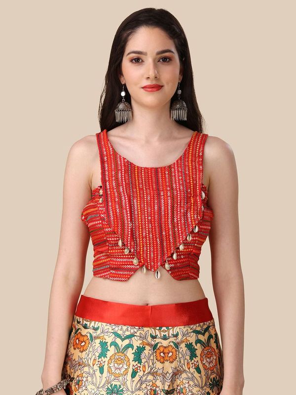 Digital Print Satin Silk Fabric Stitched Lehenga Choli With Jequared Blouse and Assami Silk Thread Work Dupatta For Women and Girls In Festive Party And Traditional Wear