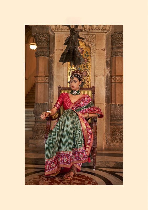 Green Weaving Designer & Printed Silk Saree