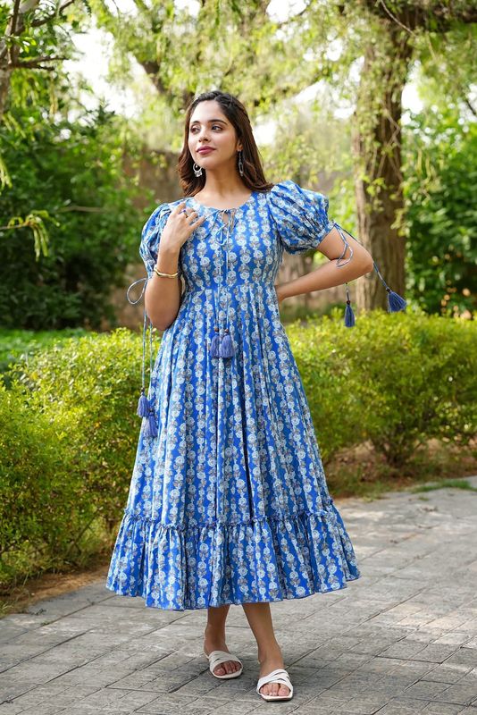 blueHeavy Rayon Kurtas