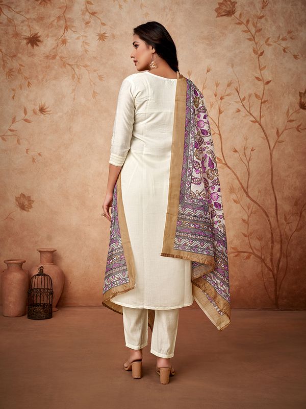 White Embroidered Kurta Sets