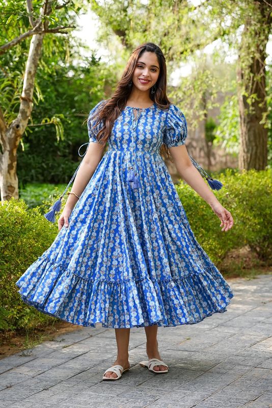 blueHeavy Rayon Kurtas