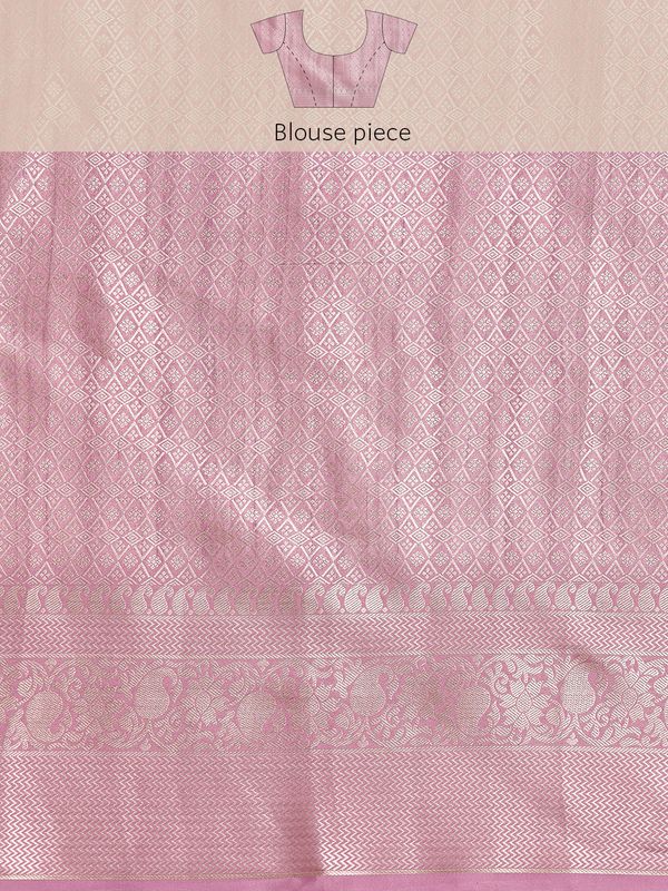 Mauve Women Kanchipuram Silk Printed Saree