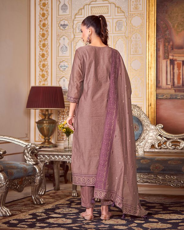 Violet Silk Blend Kurtas