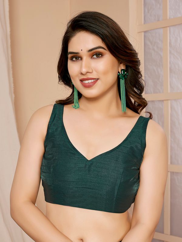 Green Wevon Designer & Swarovski Work Georgette Saree