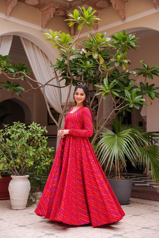 Cherry pinkfaux georgetteKurtas