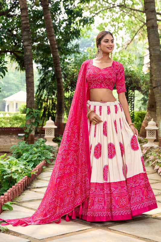 Women's Tussar Silk Lehenga Choli With Dupatta