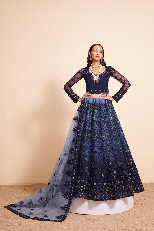 Blue Ombre Lehenga