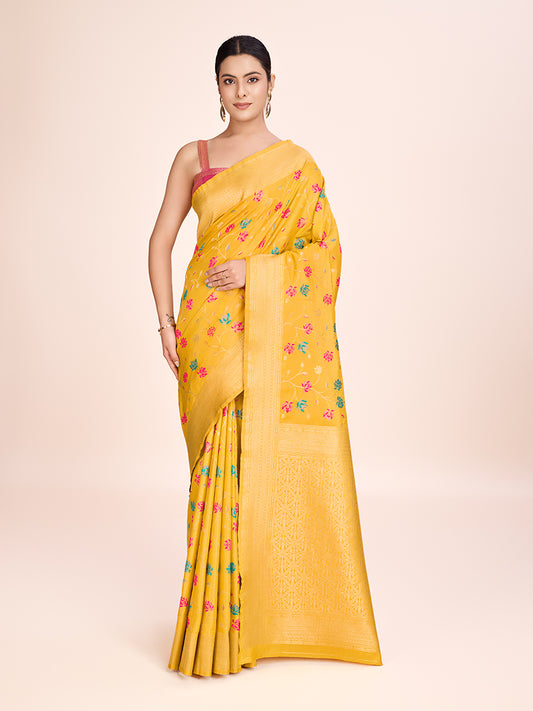 Yellow Zari_Woven Tissue