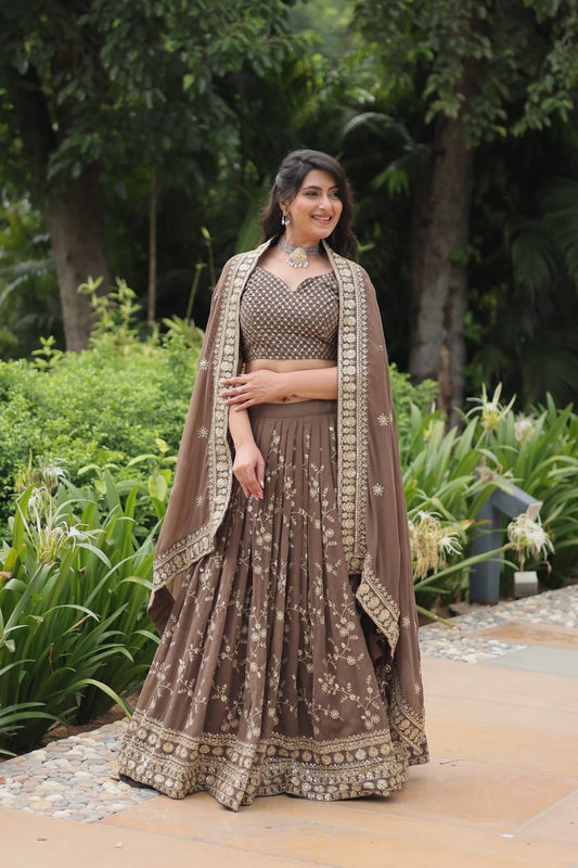 Lightweight Embroidered Lehenga for Festivities