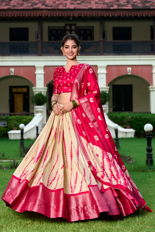 Women's  Dola Silk Lehenga Choli With Dupatta