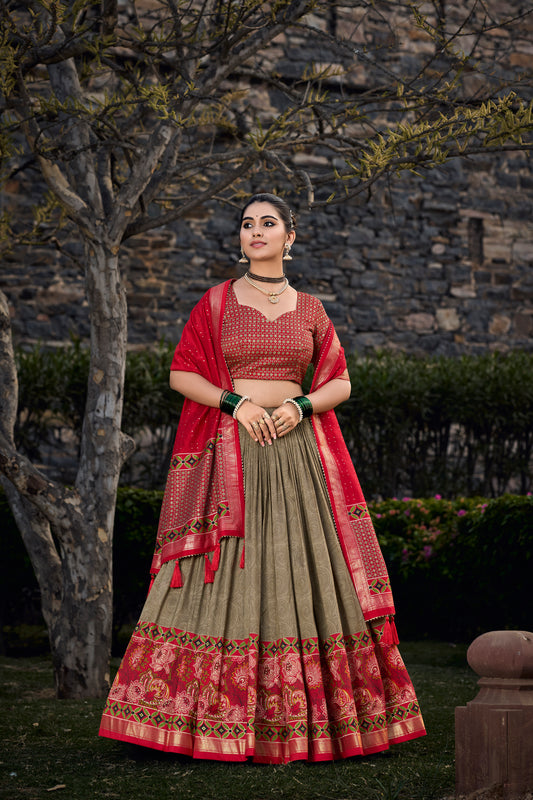 Women's Print Lehenga Choli With Dupatta