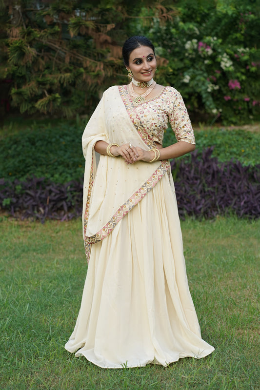 Women's Georgette Lehenga Choli With Dupatta