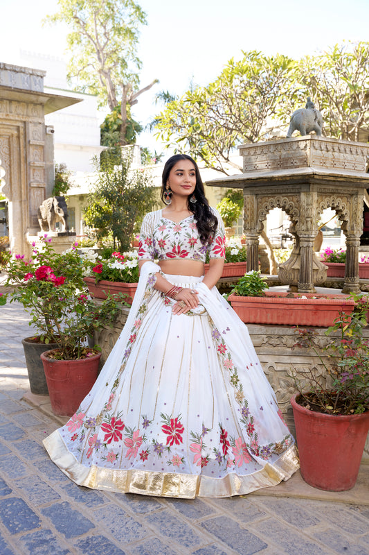 Women's Georgette Lehenga Choli With Dupatta