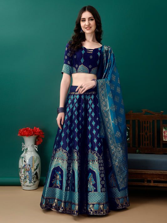 Two Tone Lehenga with Banarsi Dupatta