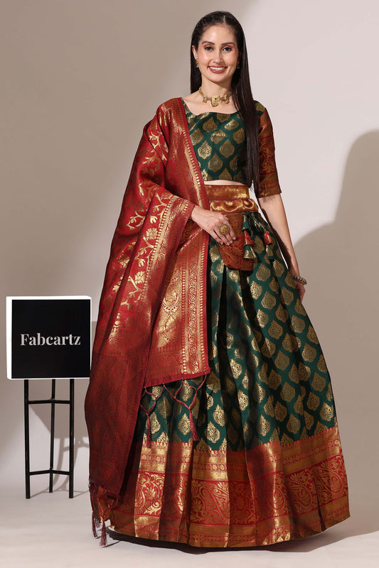 Banarsi Lehenga with Contrast Border