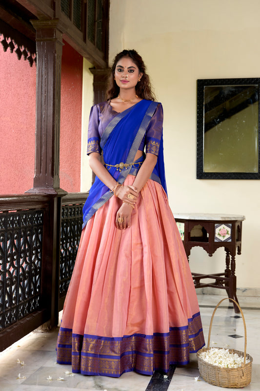 Women's Kanchipuram lehenga holi