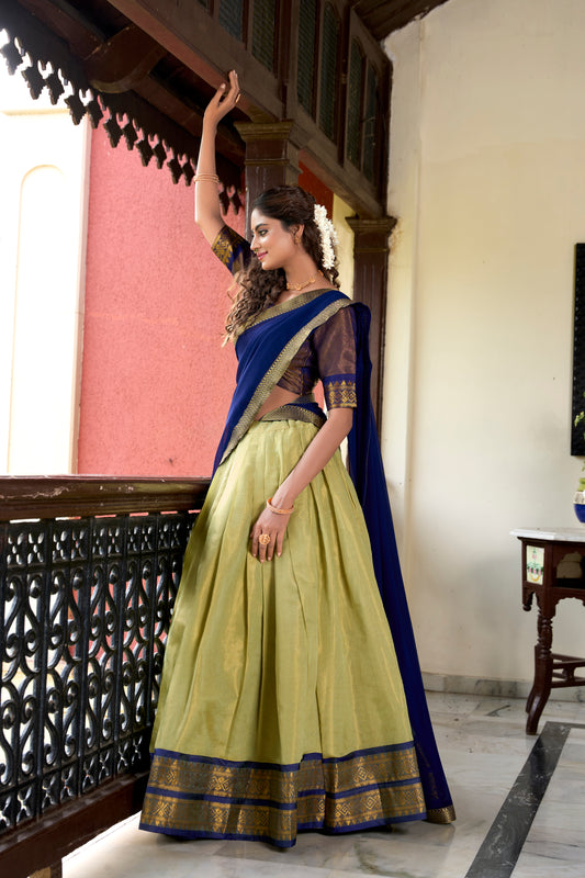 Women's Kanchipuram lehenga holi