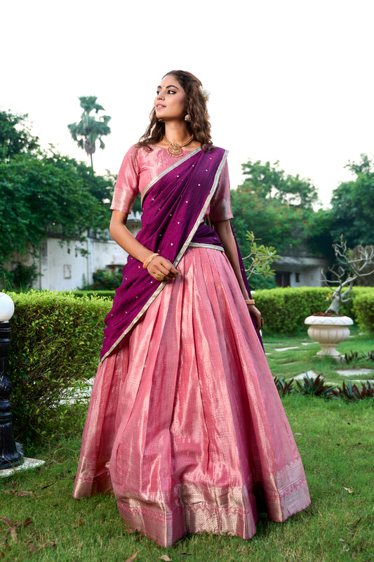 Women's Kanchipuram Lehenga Choli With Dupatta