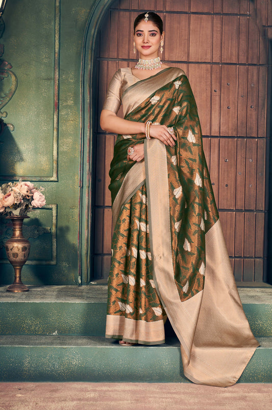 Multi Designer Party Wear Zari Silk Saree