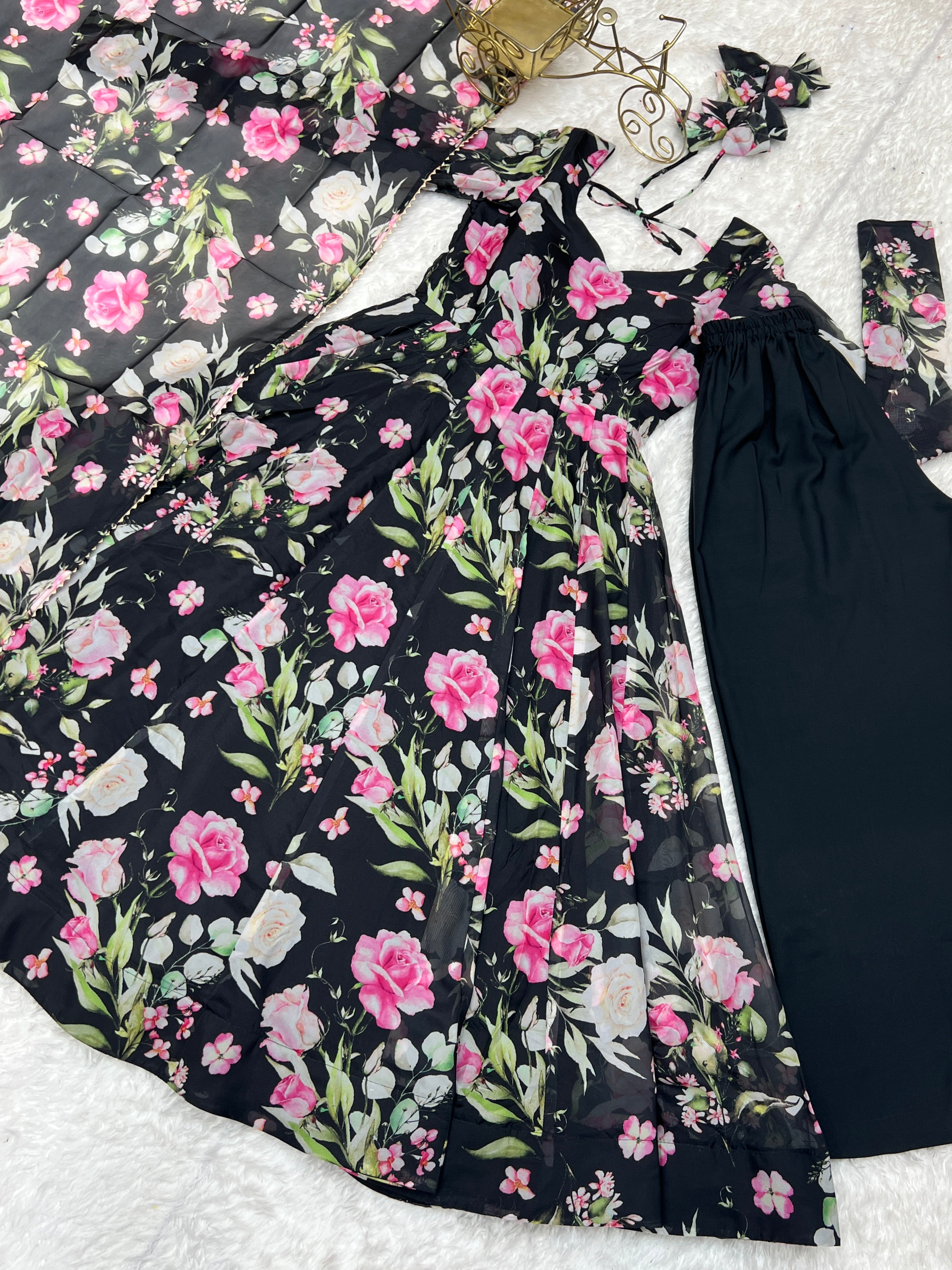 Black Classy Designer  Heavy Anarkali Kurta Sets