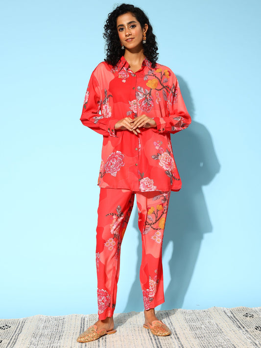 Women Floral Printed Co-Ords Set