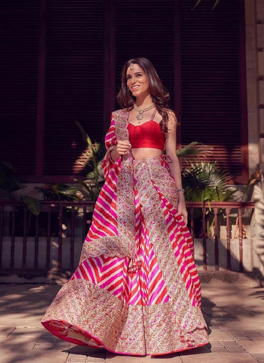 Blush Jaal Embroidery Lehenga