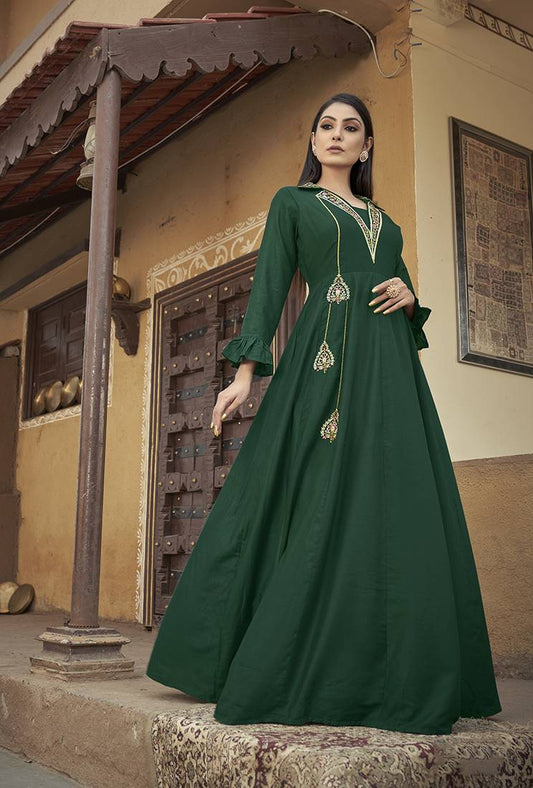 GreenEmbroideredKurta