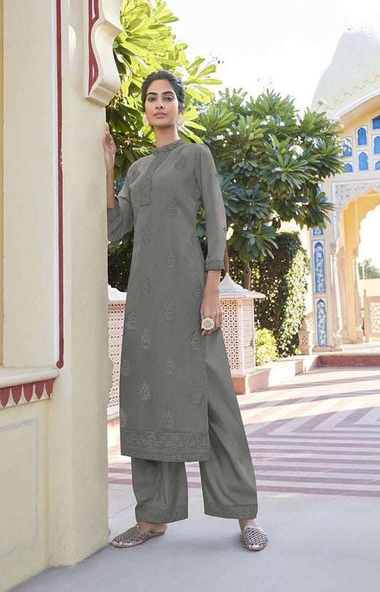 GreyEmbroideredKurta