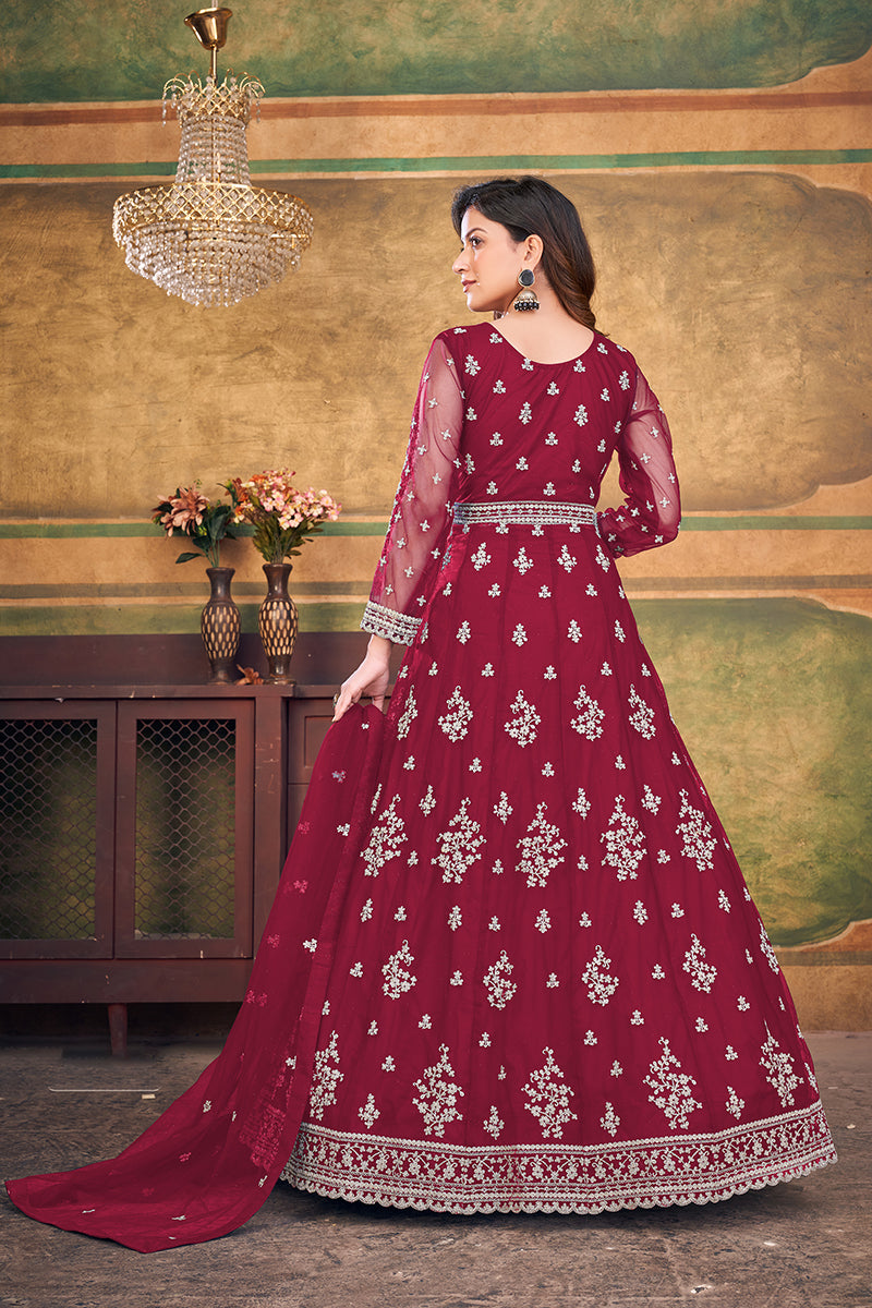 RedNetEmbroideredKurta