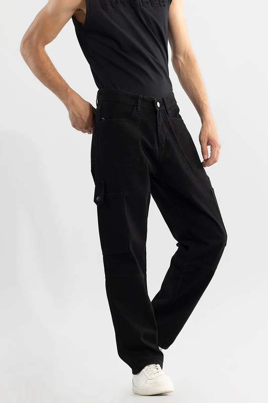 DROOPY BLACK BAGGY FIT JEANS