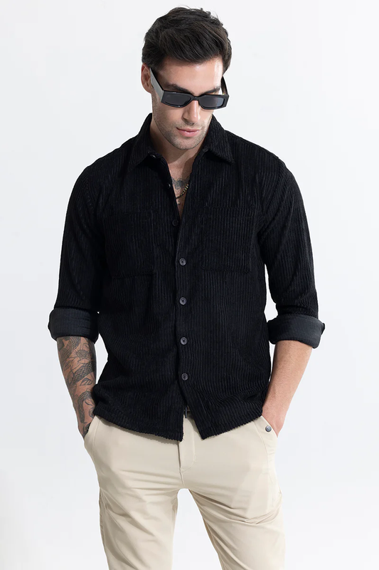 CORDBREAKER BLACK CORDUROY OVERSHIRT