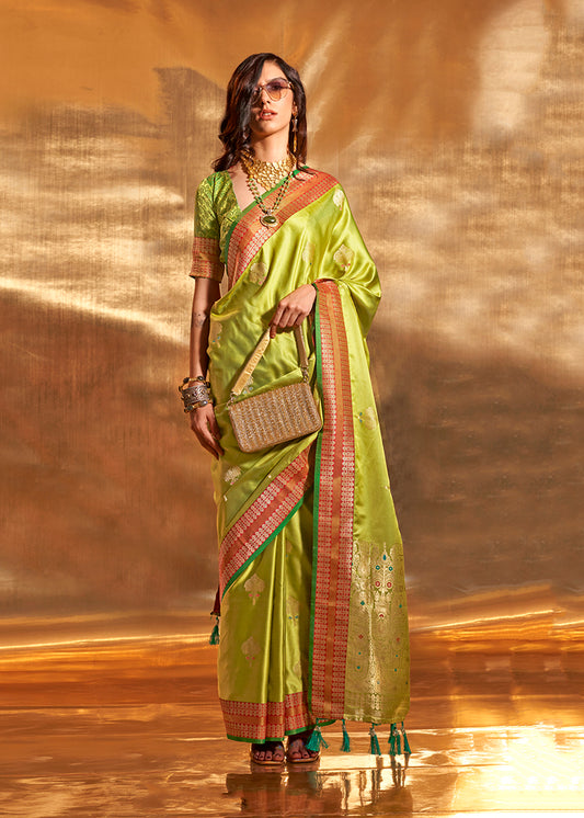 Pear woven saree