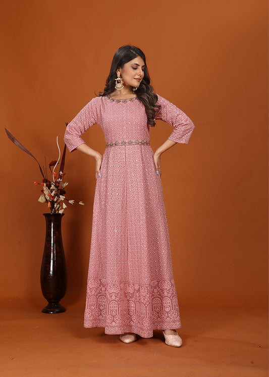 PinkEmbroideredKurta