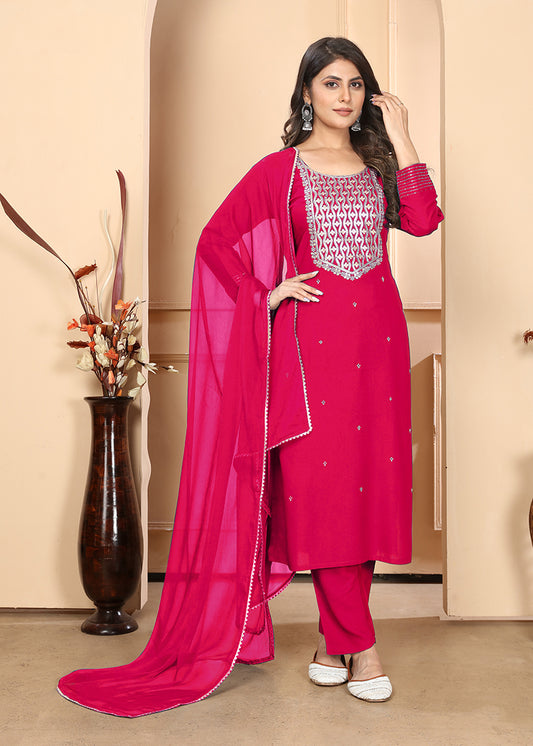 Rani PinkEmbroideredKurta