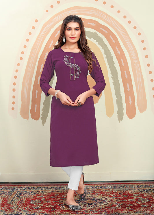 PurpleThread WorkKurta