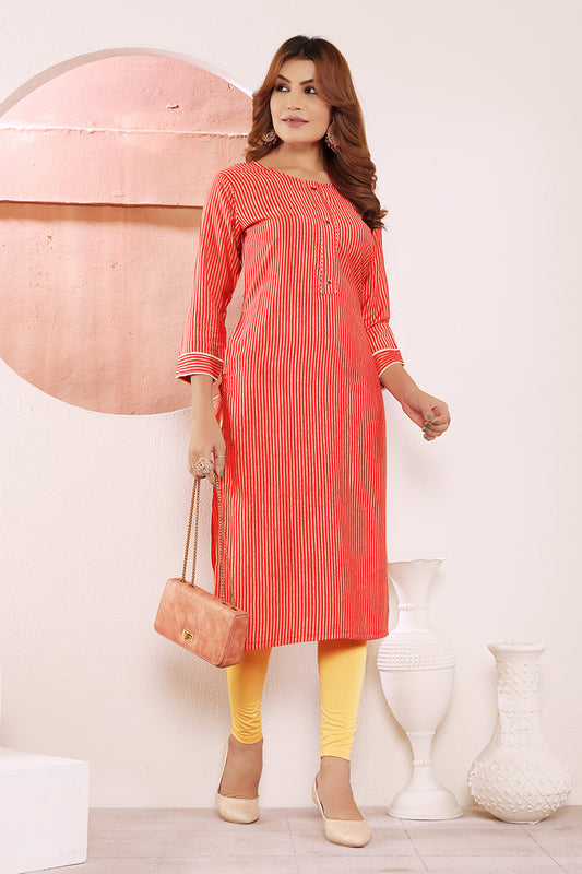 RedPrintedKurta