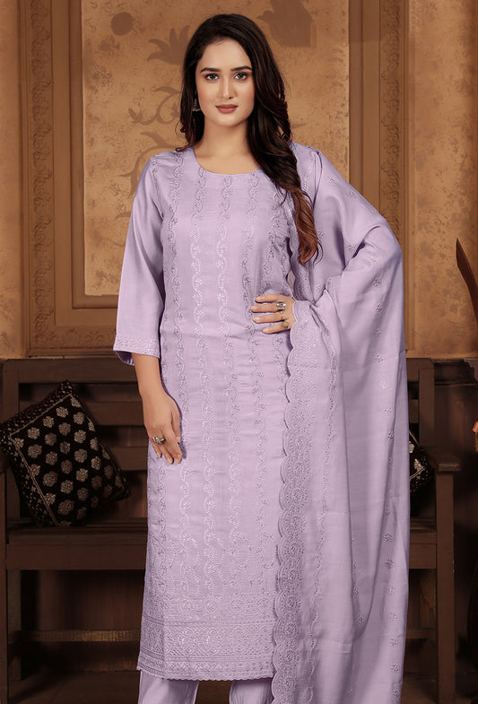 Light PurpleEmbroideredKurta