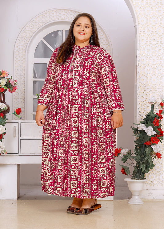 Rani PinkPrintedKurta