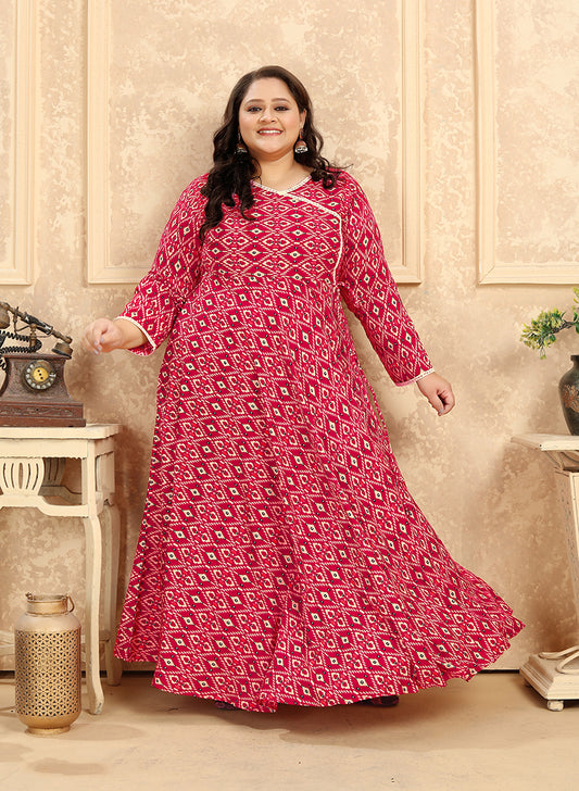 Rani PinkPrintedKurta