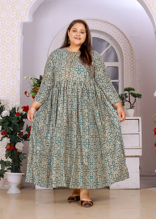 TealPrintedKurta