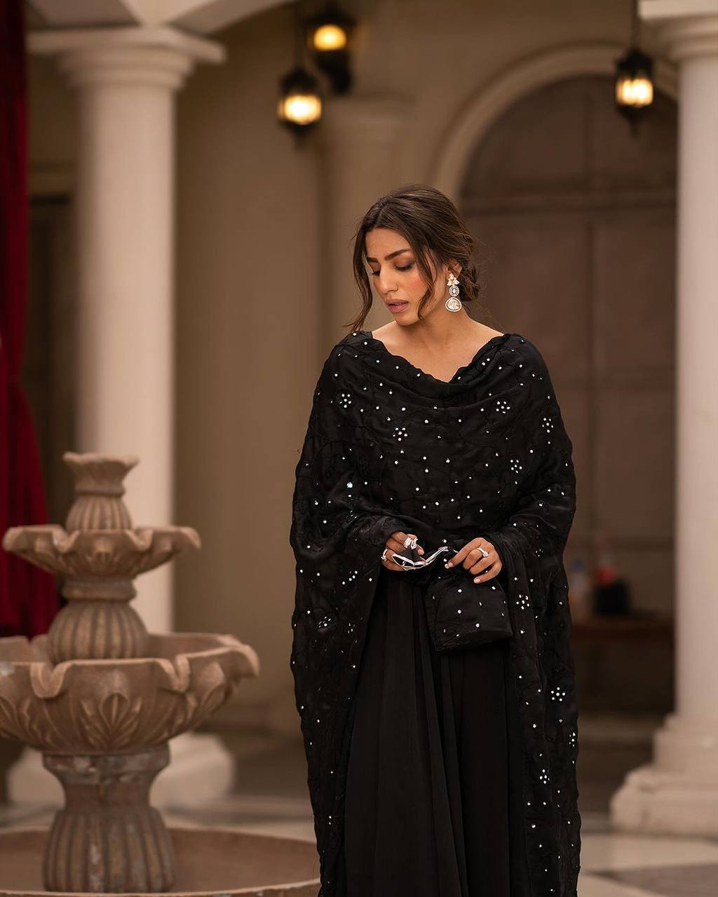 Black Anarkali Kurta Set
