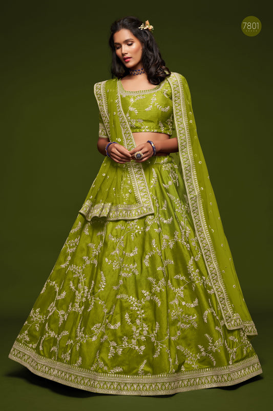 Neon Women's Art Silk Embroidery Lehenga Choli