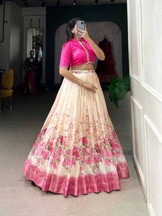 Women's Floral Print Lehenga