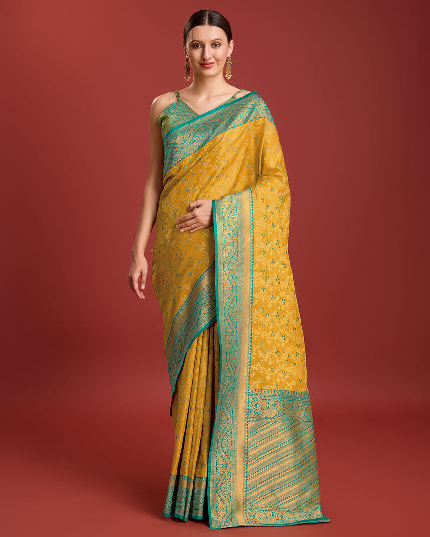 Beige Zari_Woven Tissue