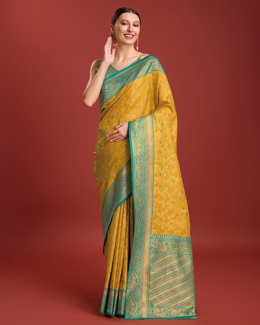 Beige Zari_Woven Tissue