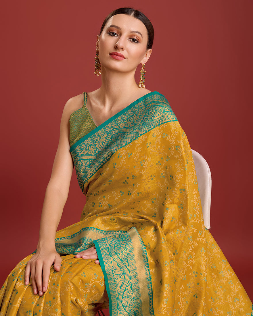 Beige Zari_Woven Tissue