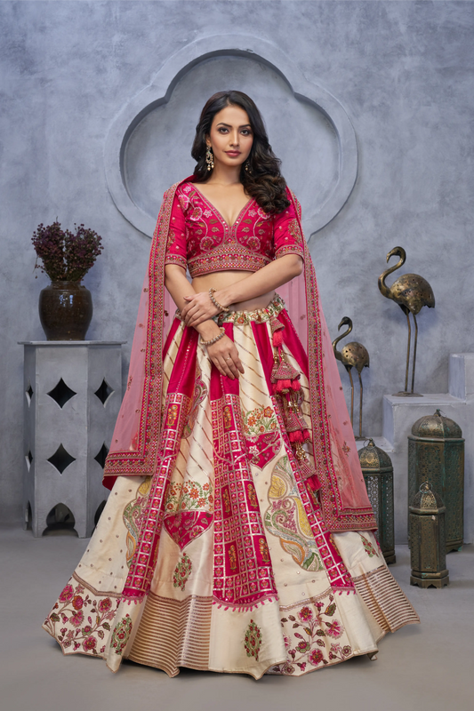 The Red and White Bridal Lehenga