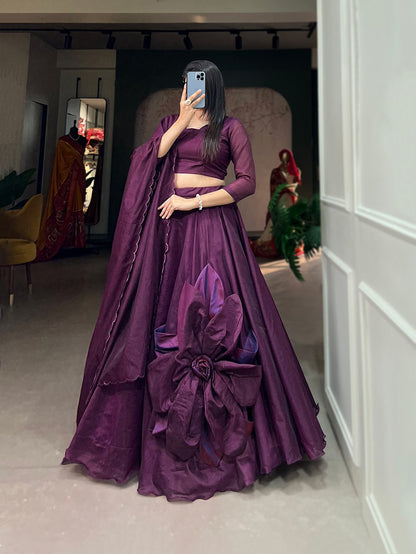 Lehenga Rajwadi Chanderi Silk