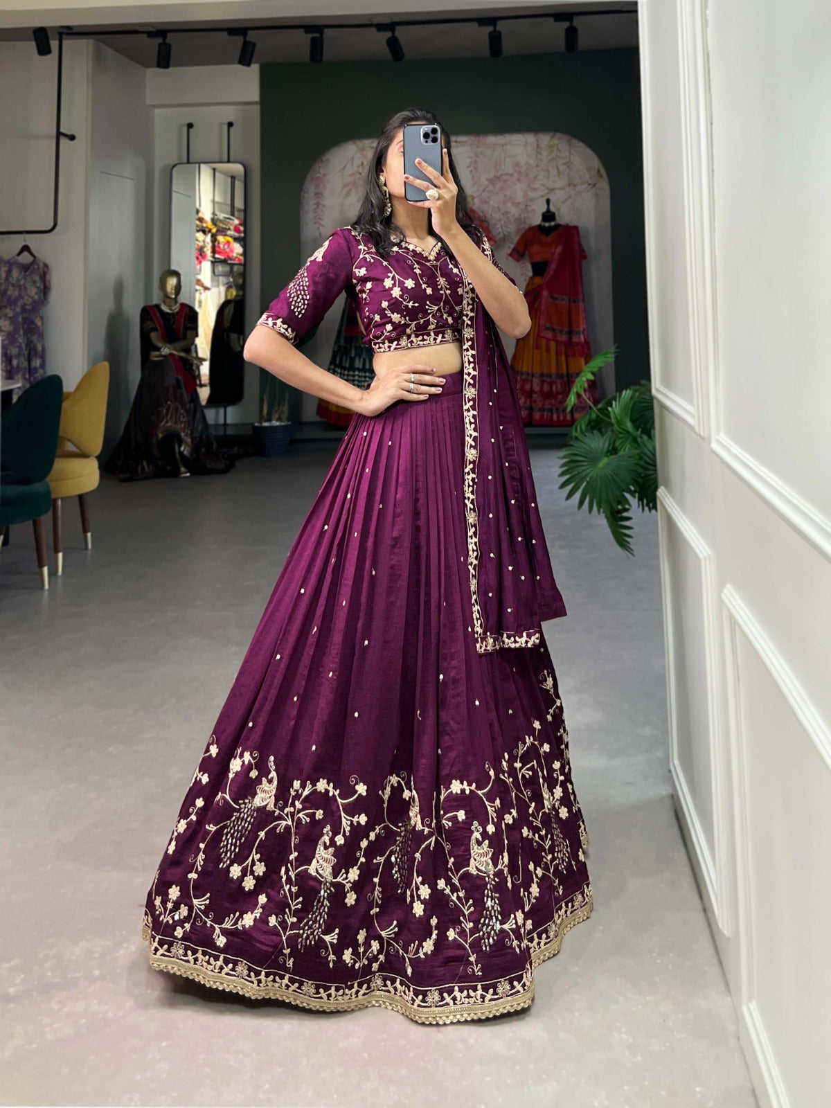 Lehenga Vichitra Silk